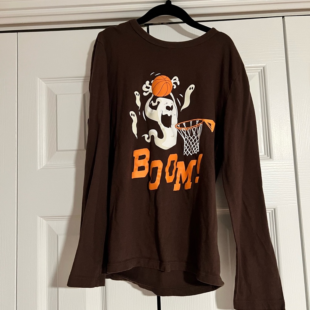 GAP Boy’s Brown Ghost Basketball Long Sleeve Shirt